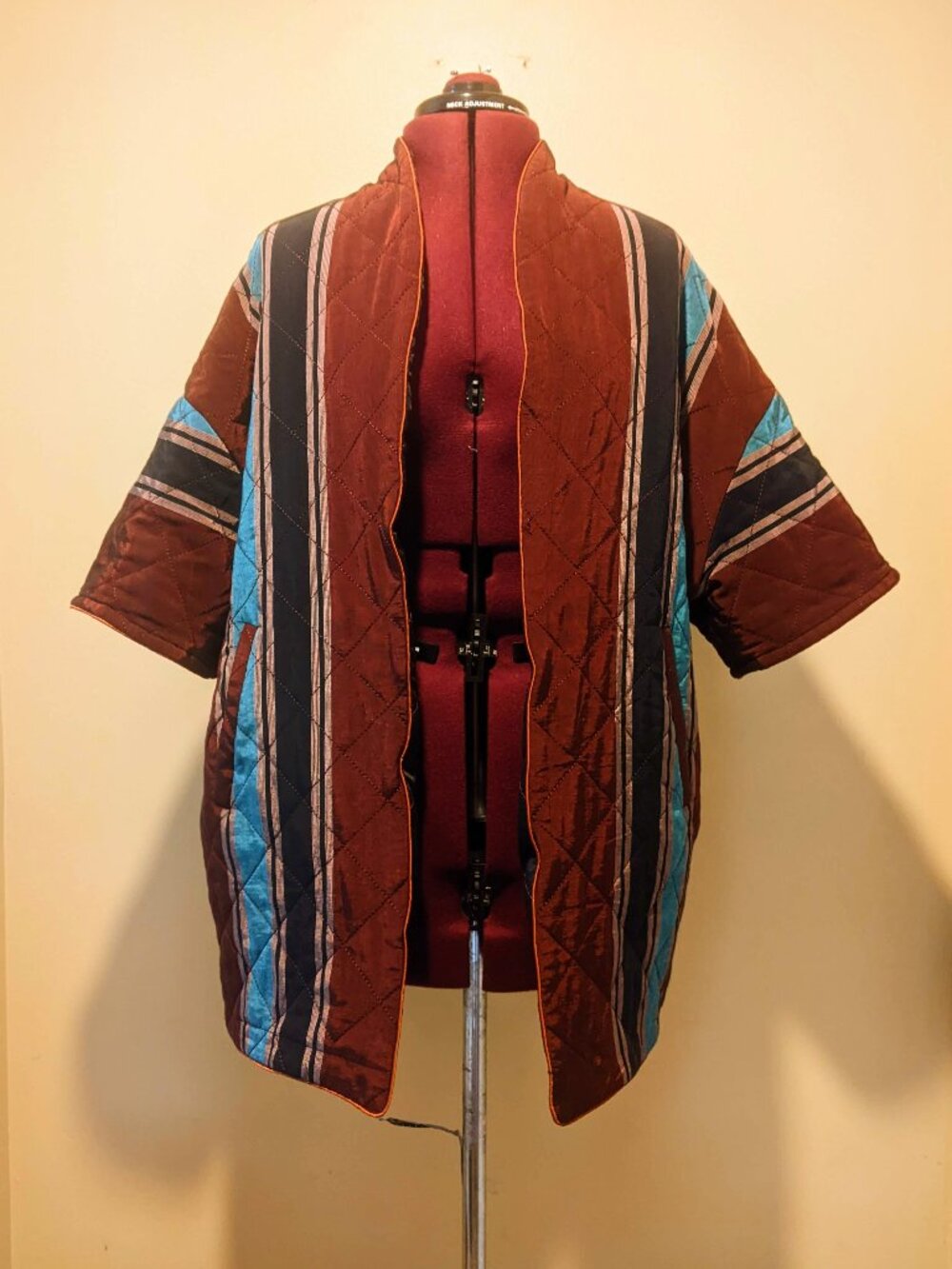 Vintage Hanten Quilted Reversible Jacket | Embroidered Sleeve | Unisex One Size - Picture 2 of 13